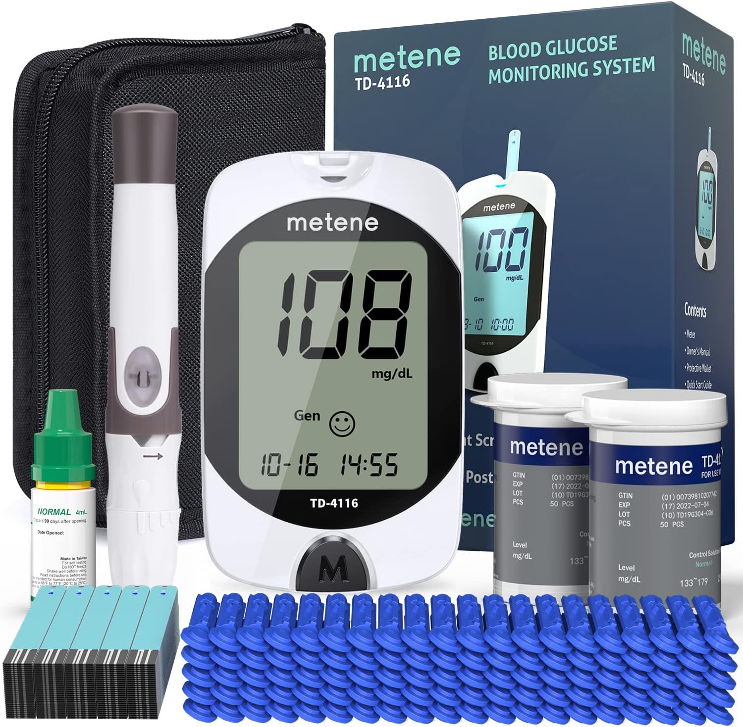 Metene TD-4116 Blood Glucose Monitor Kit review - Blood Sugar Monitor, Blood Sugar Test Kit Large Display